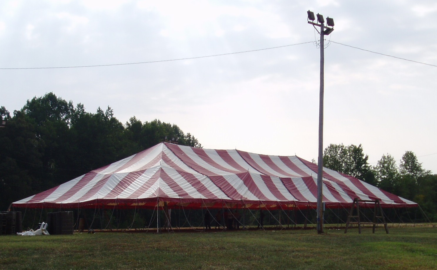 The big tent in Mintz Arena